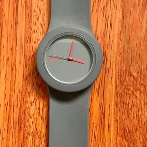 Big watch with plastic strap